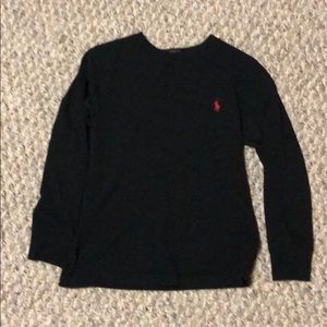Boys long sleeve black Polo T-shirt